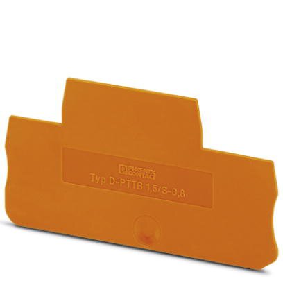 Phoenix Contact Terminal Block End Cover; D-PTTB 1.5/S-0.8 OG; 0.8mm Width; Orange